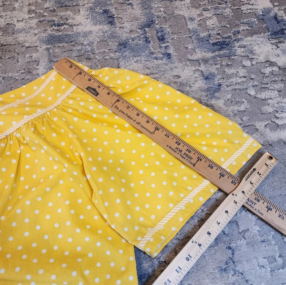 Vintage Two Potato Yellow Polka Dot Midi  Dress Mumu Wide Sleeve Pockets XL - Picture 14 of 16